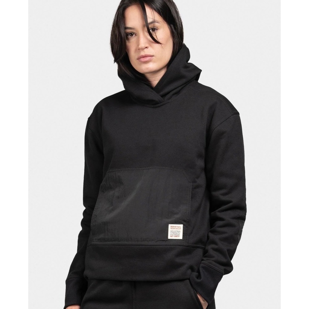 Dovetail Workwear Hoodie Black Industrial Strength Fleece Sweatshirt S